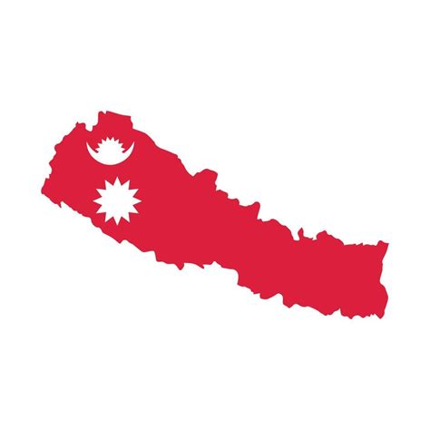 Map Of Nepal With Flag On White Background Vector Illustration 23290319 Vector Art At Vecteezy