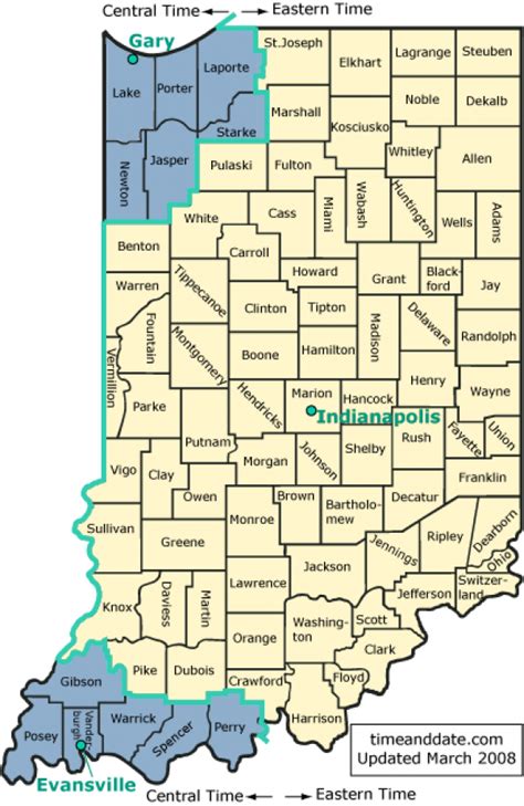 Central Time Zone Map Indiana Map Of Interstate