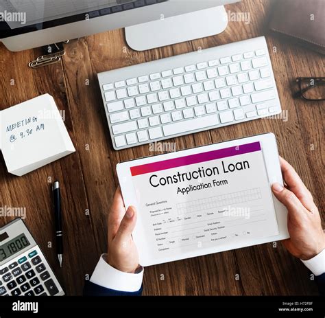 Construction Loan Application Form Concept Stock Photo Alamy