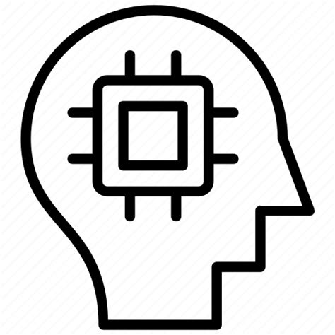 Artificial intelligence, brain activity, brain processing, data processing, mind processing icon
