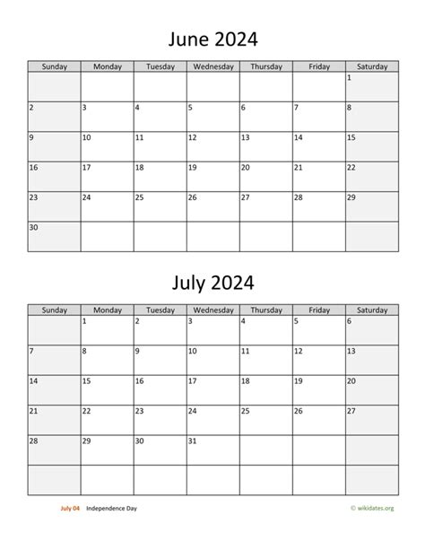 June July August Printable Calendar Free Printable