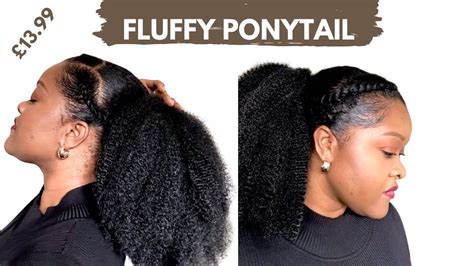 How To Do A Low Sleek Fluffy Ponytail On Natural Hair Only £1399