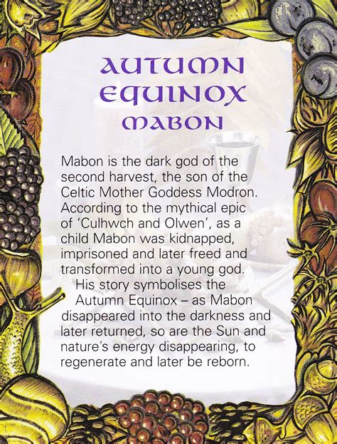 Autumn Equinox Mabon Equinozio Samhain Mabon