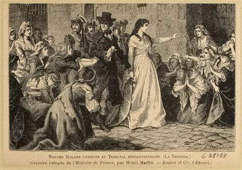 Révolution Française Madame Roland Conduite Au Tribunal