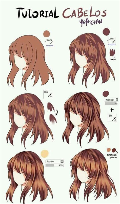 Pin By Noor On تعلم الرسم هنا Drawing Hair Tutorial Anime Hair Color