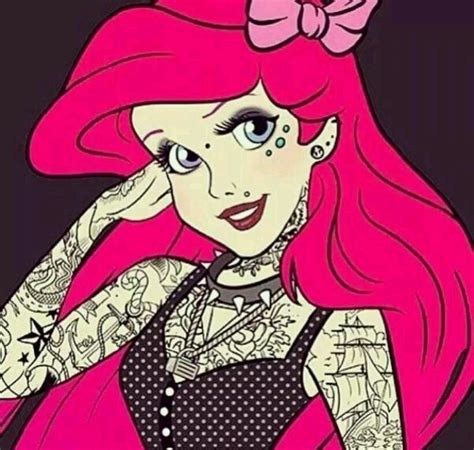Punk Ariel Badass Disney Princess Tattoo Punk Disney Princesses