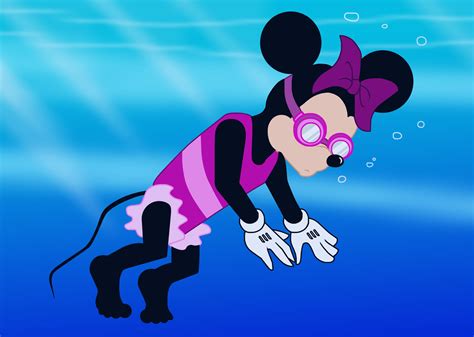 Minnie Floating Underwater By Unicorn Skydancer08 On Deviantart