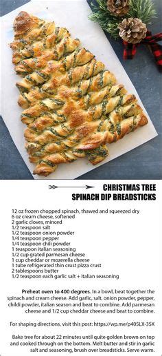Cheesy spinach dip christmas tree. Christmas tree spinach dip breadsticks | Holiday ...