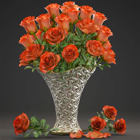 Bouquet Of Roses 3d Cgtrader