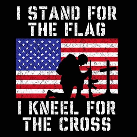 I Stand For The Flag I Kneel For The Cross Etsy