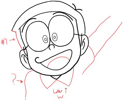 How To Draw Nobita Nobi From Doraemon With Easy Drawi