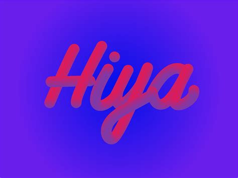 hiya typography by stephanie post on dribbble