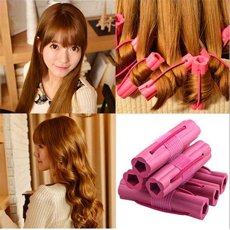 6pcs Diy Hair Curler Rollers Magic Foam Sponge Hair Curler Fashion Styling Tools Wavy Hair