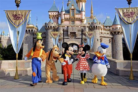 Personagens No Parque Da Disney Opção De Viagem Para Ir Com Crianças