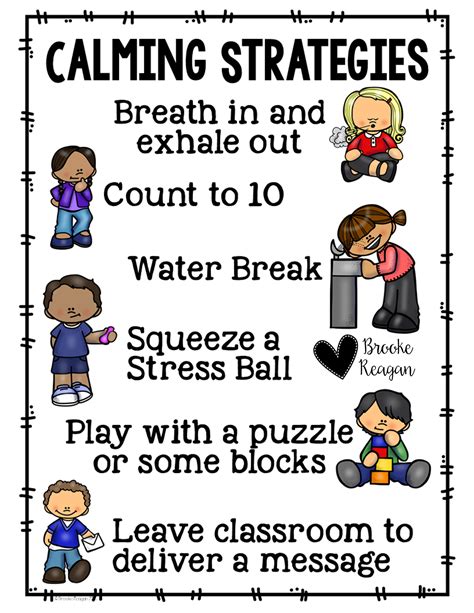 Calming Strategies To Post In Your Classroom Great Reference For