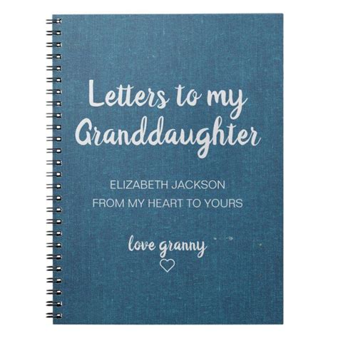 Letters To My Granddaughter Keepsake Journal Personalized