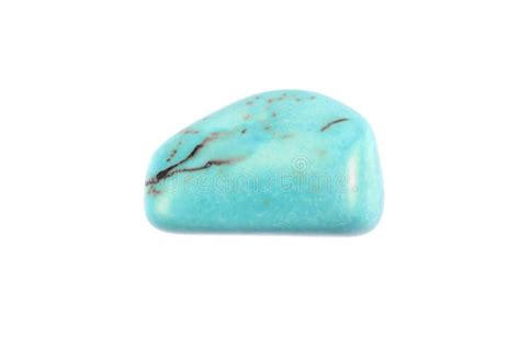 Turquoise Stone Texture On White Light Isolated Background Macro