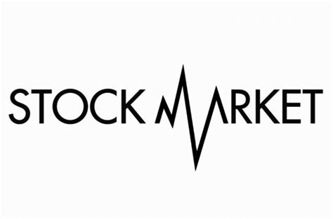 The Logo For Stock Market Is Shown In Black And White On A White