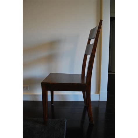 Crate And Barrel Basque Wood Dining Chairs Aptdeco