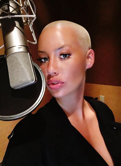 Boobs Bigger Than Her Head Amber Rose Puts It All On Show In Fishnet