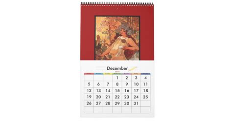 Book Vintage Alphonse Mucha 14 Images Famous Art Calendar Zazzle