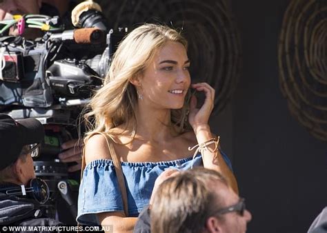 sam frost reveals her slender waist and trim pins daily mail online