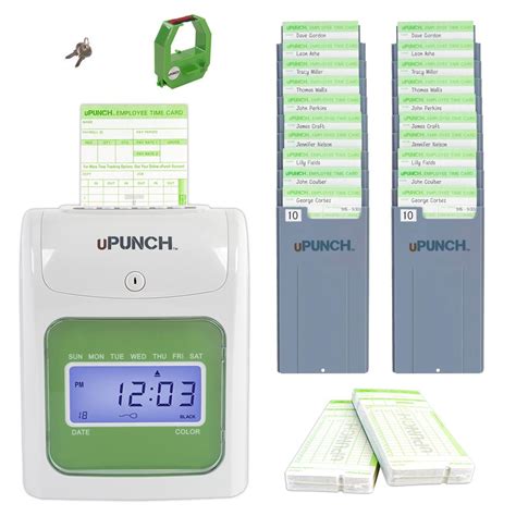 300 standard monthly time cards for non calculating upunch aibao chivasing co z goplus natamo onxo rifrano sself. Amazon.com : uPunch Time Clock Bundle with 100 Cards, 2 Ribbons, 2 Time Cards Racks, & 6 Keys ...