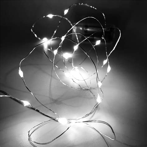 2m 20 Leds String Lights Mini Battery Powered Copper Wire Starry Fairy