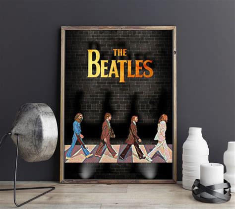 The Beatles Premium Poster Wall Art Beatles Print Music Etsy