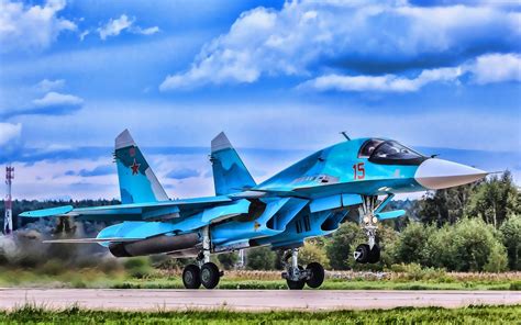 Download Wallpapers Sukhoi Su 34 Hdr Fighter Bomber Fullback Su 34