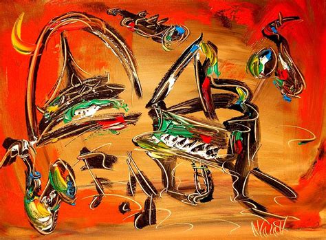 Jazz Painting By Mark Kazav