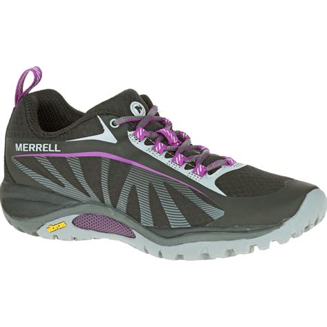 Merrell Womens Siren Edge Hiking Shoes Blackpurple Bobs Stores
