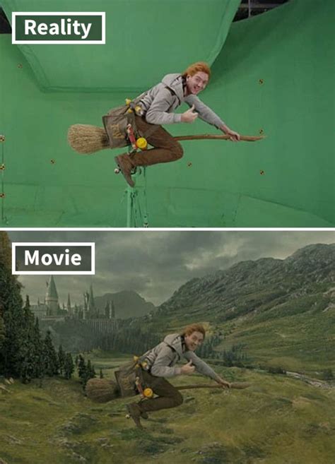 20 Unseen Harry Potter Movie Shots Before And After Special Effects