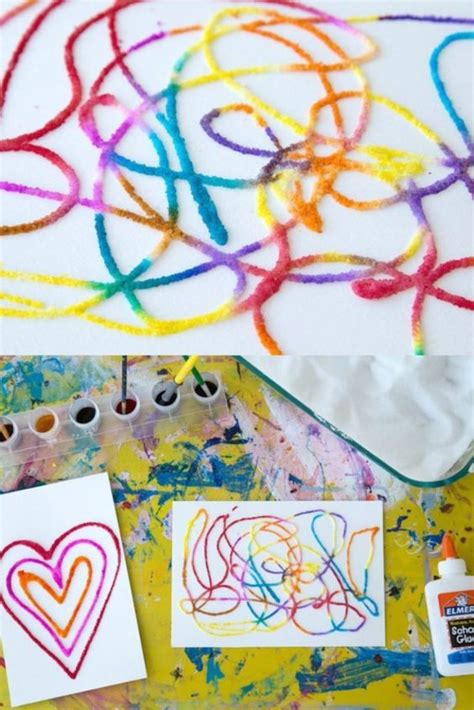 How To Make Raised Salt Painting Art Activities For Kids Salt
