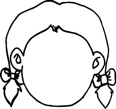 Empty Girl Face Coloring Page Teaching Coloring Pages Face Template
