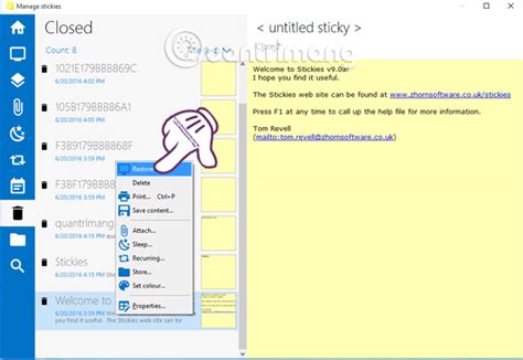 Add New Stickies Notes Tool On Windows 10