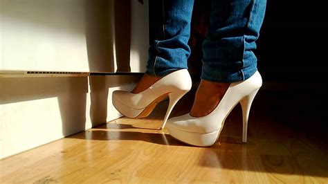 Awesome White High Heels In Kitchen Youtube