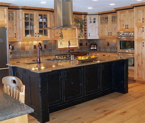 Luxurious Kitchen Cabinetry With Great Black Cabinets For Island Doors