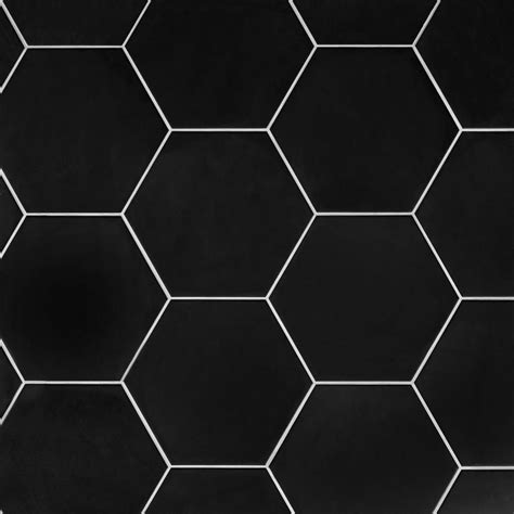 White Hexagon Floor Tile With Dark Grout Flooring Designs