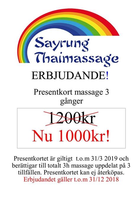 Sayrung Thaimassage Thaimassage Gruppen