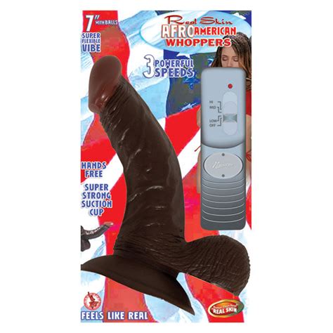 All American Whopper Vibrating Dong Balls 7 Inches Brown