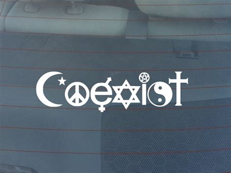 Coexist Religion Bumper Sticker Window Decal