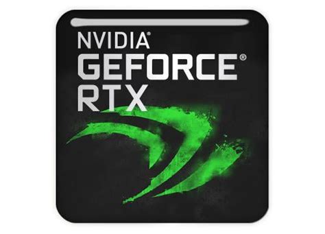 Nvidia Geforce Rtx 1x1 Chrome Effect Domed Case Badge Sticker Logo