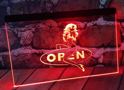 Open Sexy Sex Girls Beer Bar Pub Club 3d Signs Led Neon Light Sign Man Cave Vintage Home Decor