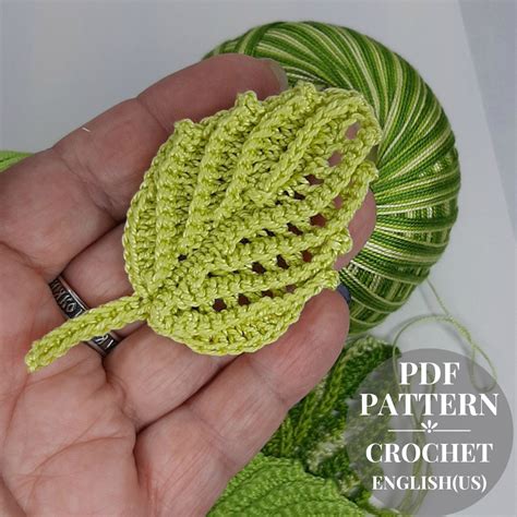 Crochet Leaf Pattern Crochet Leaf Applique Crochet Pattern Inspire