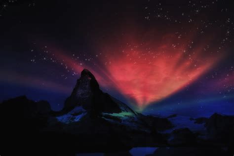Free Images Landscape Mountain Glowing Sky Night Star