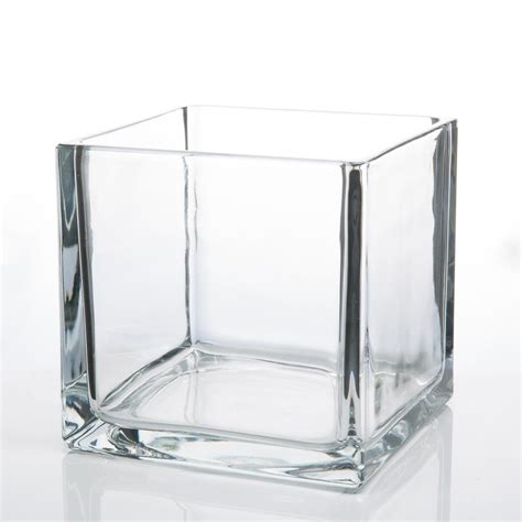 Richland Square Glass Cube Vase 6 Set Of 12 Quick Candles