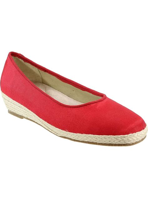 bobs from skechers wedge espadrille memory foam red free shipping