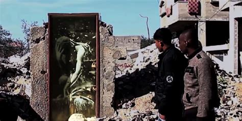 Banksy Unveils New Graffiti Works In Gaza Palestine Huffpost Uk