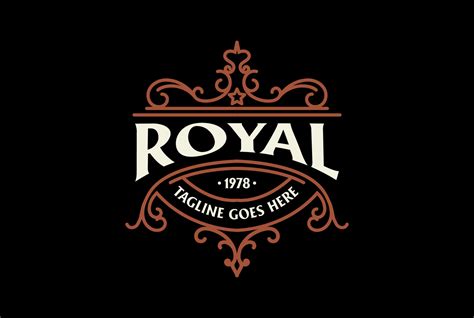 Vintage Royal Crown Badge Emblem Label Logo Design Vector 9658015